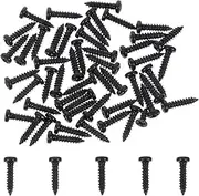 JOINPAYA 50pcs Tuning Peg Screws Set for Electric Acoustic Guitar Bass Durable Material Easy to Install Replacement for Tuning Key Screws Black