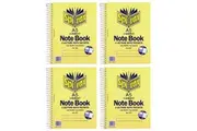 4x Spirax No.572 A5 3 Subject School Uni 300 Pages Notebook 21cm w Note Pockets