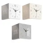 Double Sided Modern Wall Clock Wall Mount Square for Classroom Bedroom Home