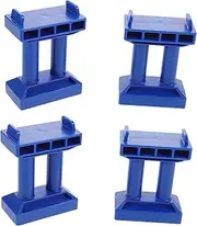 CHICAMPERA 6pcs Stackable Train Bridge Wooden Railway Accessories for City Train Tracks Elevate Your Model Railroad Creative Track Designs Enhance Playtime Experience