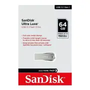 USB 3.1 64GB Flash Drive SanDisk Ultra Luxe Memory Stick Pen PC Mac USB 150Mb/s