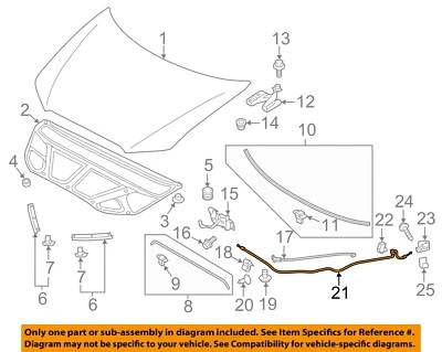 MITSUBISHI OEM 10-19 Outlander Sport Hood Hood Components-Release Cable 5910A066 (for: Mitsubishi)