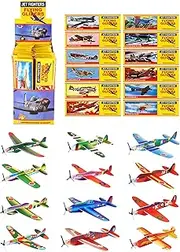 HENBRANDT 12 Flying Glider Planes - 12 Assorted Jet Fighter Gliders