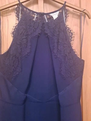 MONSOON NAVY OCCASION DRESS SIZE 14 RRP £120