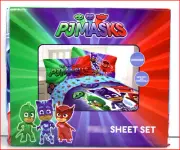 Netflix PJ MASKS Hero Time Sheet Set - CATBOY Owlette Gekko Blue - FULL NEW
