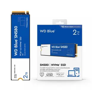 威騰 藍標 WD Blue SN580 NVMe SSD 500G 1T 2T Pcle M.2 2280 固態硬碟