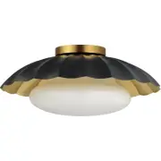 Maxim Lighting 18059BKGL Primrose Flush Mount Black and Gold Leaf