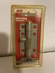 Ace Barrel Bolt 3 in. Galvanized For Lightweight Doors, Chests and Cabinets