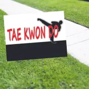 Tae Kwon Do Yard Sign With Stake Outdoor Martial Arts Karate Coroplast Sign