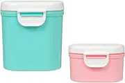 2Pcs Baby Portable Formula Powder Box,Baby Milk Powder Dispenser,One Touch Formula Powder Pots,for Travel Feeding Formula, Coffee, Cereal
