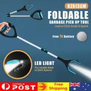 LED Foldable & Extendable Pick Up Grabber Reacher Stick Reaching AU