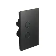 CLIPSAL SATURN Z4062PBLZB - 2 Gang Pushbutton LED Switch (Zen Black)