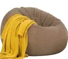 100% Cotton Cover for Bean Bag Chair without filling Beanbag Chair Brown -100cm