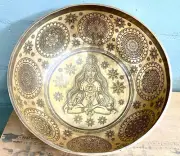 Large Meditating Yogi with Flower of Life & Chakra Engraved Elegant Singing Bowl