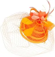 [CANIGHT] Plume Mesh Bride Fascinator Headband Hair Clip Elegant Tea Party Headpiece for Women Detachable Clips for Versatile Wear for Weddings Celebrations