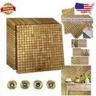 Waterproof Peel and Stick Aluminum Backsplash Tiles 12" for Kitchen & Bathroom