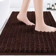 Extra Large Bathroom Rug Set 3 Piece Ultra Soft Absorbent Non Slip Chenille Mats