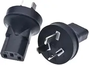 (2 Pack) Tekit IEC 320 C13 to 3-Pole Plug AU Australia China CN Converter Power Plug, AU CN 3-Pin to IEC320 C13 Power Plug Adapter for PDU UPS