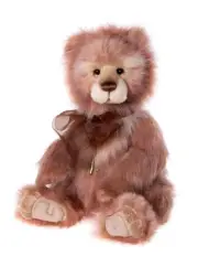 Charlie Bears 2023 Twilight Brown Teddy Bear Plush with a Bow Large Teddies Cute