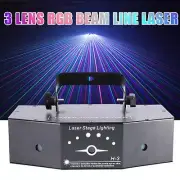 500mw 3 Lens RGB Beam Line Laser Projector Light DMX for DJ Disco Party Stage
