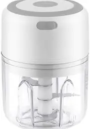 Food Chopper, Fairfaction Wireless Food Chopper, Electric Food Chopper with Container, for Onion, Chili, Meat, Spice, Fruit (250ml) (White)