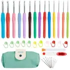 Crochet Hook Set Ergonomic Crochet Hooks Multicolor Aluminum Crochet DrgeN