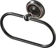 SEWACC Retro Towel Ring Bathroom Storage Bathrooms Towel Holder Self Mount Holders Bathroom Towel Ring Towel Rack for Hotel Black