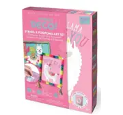 Box CanDIY Totally Deco String & Pompoms Art Set by Handstand Kids, Pink, 4 oz