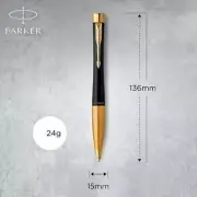 Parker Urban Ballpoint Pen Matte Black Gold Clip With Black Ink No Box