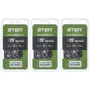 Chainsaw Chain 20 Inch .063 3/8 72DL for Stihl 039 036 038 041 064 032 3-Pack