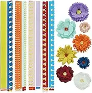 FAZHBARY 20 Inch / 50 CM Quilling Paper Flowers Kit Colorful 8 Different Petal Paper Quilling Strips Bulk for Beginners DIY Handmade Art Crafts