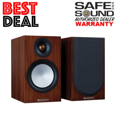 MONITOR AUDIO SILVER 100 7G BOOKSHELF SPEAKERS (PAIR) NATURAL WALNUT
