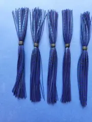 5 silicone Skirt Blue Fish Scale 5-A257 Lure Spinnerbait Buzz jig Bass Tackle