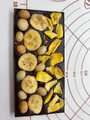 Dark Belgium Chocolate Banana Jackfruit Macadamia Bar hand made SPECIAL GIFT.