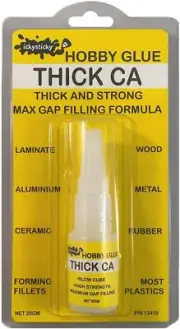 Thick CA Glue 20 G Premium Superglue Wood, Craft, Metal, Plastic, Model Kits, DI