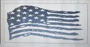 DISTRESSED AMERICAN FLAG Large Stencil Template Airbrush Paint #2
