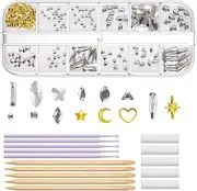 Xvilmaun Tooth Gems Crystals,Tooth Gems Set - Tooth Artificial Crystal, Reflective Tooth, Multi Shaped Gems Teeth Decoration for Halloween Dating