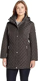 [Calvin Klein] Women's Classic Quilted Jacket with Side Tabs