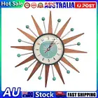 Starburst Sunburst Clock, Large Digital Wall Clock, Wall Clock -Wooden Clock*