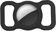 Pet Dog Cat Collar Loop Silicone Protective Cases for Apple AirTag Tracking Case Holder (Black)