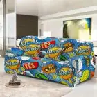 1/2/3/4 Seater & L Shape Sofa Covers Couch Slipcover cartoon comic patterns