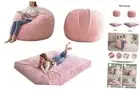 Giant Bean Bag Chair Bed for Adults,Convertible Beanbag Folds from Lazy Chair