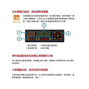 南極星 GPS-858 彩屏雙顯示分體測速器