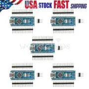 5Piece Nano V3.0 Mini USB ATmega328P-AU CH340 5V Board USB For Arduino USA