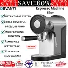 Devanti Coffee Machine Espresso Maker Cappuccino Latte Cafe 20 Bar Milk Frother