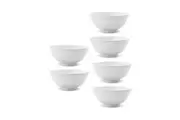 6PK Lemon & Lime 17.5cm Melamine Round Serving Bowl Salad Kitchen Tableware WHT