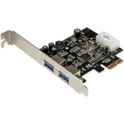 StarTech.com USB Adapter - PCI Express x1 - Plug-in Card - Black - TAA Compliant - 2 Total USB Port(s) - 2 USB 3.0 Port(s) - PC,