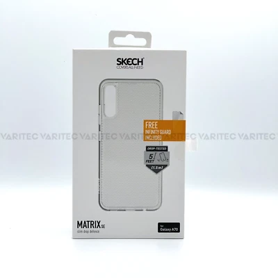 SKECH Clear Phone Case Cover + Film Screen Protector for Samsung Galaxy A70