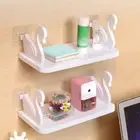 Plastic Floating Shelf White/Grey Bathroom Storage Rack Simple Swan Shelf Home