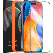 Torras iPhone 15 / 14 Pro (6.1") Premium Tempered Glass Screen Protector - Clear 9H+ Military-Grade Protection [X00FX1016]